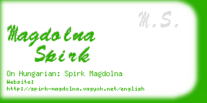 magdolna spirk business card